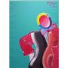 Image 1 : Peter Max (b. 1937) German/American, FLOATING DEGA WITH ZOO, acrylic painting on canvas, 48 x 3...