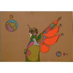 Peter Max (b. 1937) German, WINGED FIGURE, 1971, color lithograph, signed in pencil, from the n...