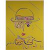 Image 1 : Peter Max (b. 1937) German American, ZERO WITH HAT ON YELLOW, color lithograph, signed in penci...
