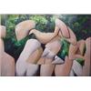 Image 1 : William Mentor (b. 1958) American, ABSTRACT NUDES, oil painting on canvas, 42 x 60", signed low...