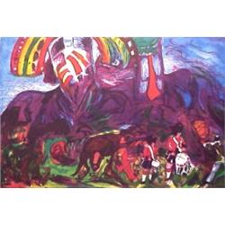 Malcolm Morely (b. 1931) American, FALLACIES OF ENOCH series, color aquatint, signed in pencil,...
