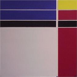 M. Nelson (20th Century) American, MONDRIAN, 1988, acrylic painting wood construction, 24 x 24"...