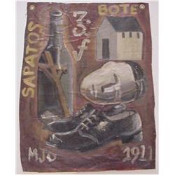 Manuel Ocampo (b. 1965) American, NINETEEN ELEVEN, oil painting on canvas, 28 x 21 1/2", initia...