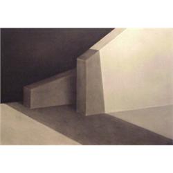 Richard Parker (b. 1949) American, JULY, 1984, charcoal drawing on paper, 24 3/4 x 42 1/2", sig...