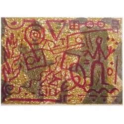 A.R. Penck (b. 1939) German, EXPEDITION TO THE HOLY LAND series, 1983, color lithograph, signed...