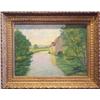 Image 1 : Abel Renault (b. 1903) French, COUNTRY STREAM, oil painting on canvas, 21 x 29", signed lower r...