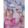 Image 1 : Richard Valdez (20th Century) American, I LOVE YOU L.A., CALIFORNIA, color monoprint, signed in...