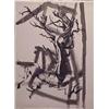 Image 1 : Elsa Warner (b. 1900) American, CYPRESS STUDIO, POINT LOBOS, 1951, ink drawing on paper, 25 x 1...