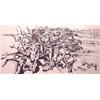 Image 1 : Elsa Warner (b. 1900) American, THE CYPRESS OF POINT LOBO, 1962, ink drawing on paper, 24 x 48"...