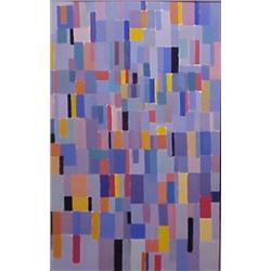 Bernard Zurcher (b. 1953) French, SONORITE II, 1983, gouache pastel on paper, 34 x 21", signed...