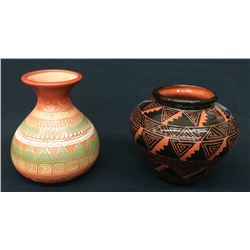Group of 2 Etched Navajo Pots