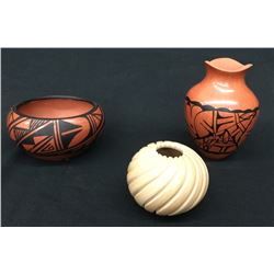 Group of 3 Signed Jemez Pots