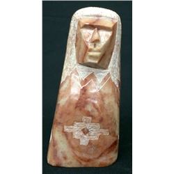 Alabaster Sculpture Signed LY