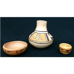 Group of 3 Vintage Hopi Pots