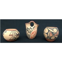 Group of 3 Jemez Signed Pots