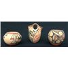 Image 1 : Group of 3 Jemez Signed Pots