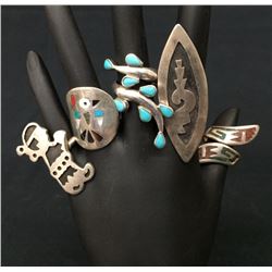 Group of 5 Sterling Rings