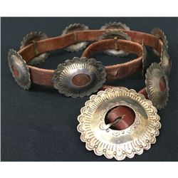 Sterling Navajo Concho Belt