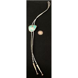 Sterling Chip Inlay Bolo Tie