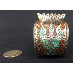 Vintage Chip Inlay Navajo Watch Cuff