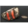 Image 1 : Heavy Navajo Watch Cuff With Coral