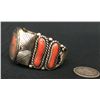Image 2 : Heavy Navajo Watch Cuff With Coral