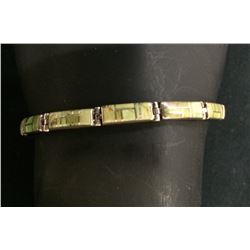 Turquoise Channel Inlay Link Bracelet