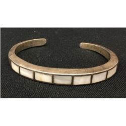 Mother of Pearl Channel Inlay Cuff Bracelet