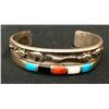 Image 1 : Vintage Navajo Cuff Bracelet With Channel Inlay