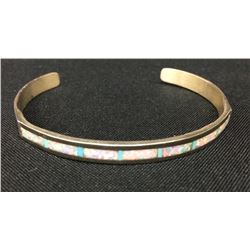 Opal Inlay Cuff Bracelet