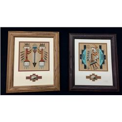 Pair of Framed Navajo Sandpaintings