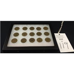 Group of 15 Vintage Brass Trade Tokens