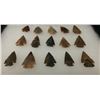 Image 2 : Group of 15 Arrowheads Framed