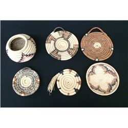 Group of 6 Handmade Seri Baskets