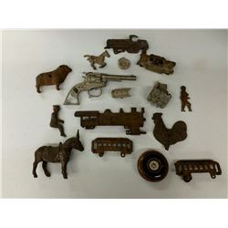 Lot of Misc. Old Iron Toy Pieces