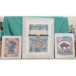 3 Piece Set of Large Original Art by Michael Casey