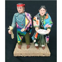 Navajo Folk Art Man and Lady