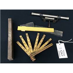 Antique Transit, Level, Ruler and Slide Rule Lot