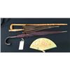 Image 2 : Antique Cane, Umbrellas and Fan
