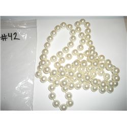 Long Beaded Pearl Necklace