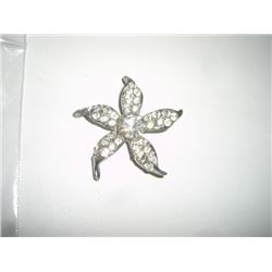 Vintage Rhinestone Flower Pin