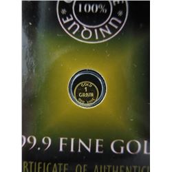 4 x .9999 Gold 1 grain Investor's Rounds