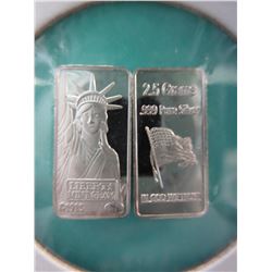 2 x Rare 2.5 Gram 1985 Statue of Liberty Bars