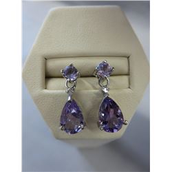 New Amethyst & Diamond dangle earrings