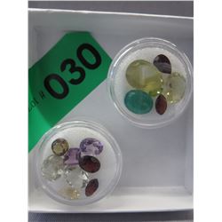 2 Gem jars of assorted gemstones - Variety of cuts