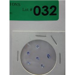 6 Oval loose Tanzanite gemstones - Variety of cuts