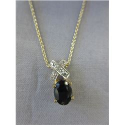 1.5 CT Sapphire & Diamond necklace