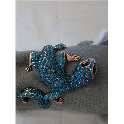 Bronze coloured Crystal Gecko lizard bracelet