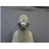 Image 1 : Freshwater Pearl & Black Topaz ring
