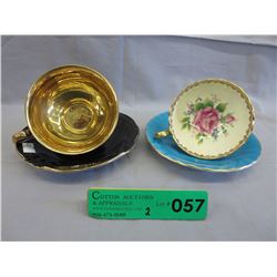 2 Bone China teacups & saucers